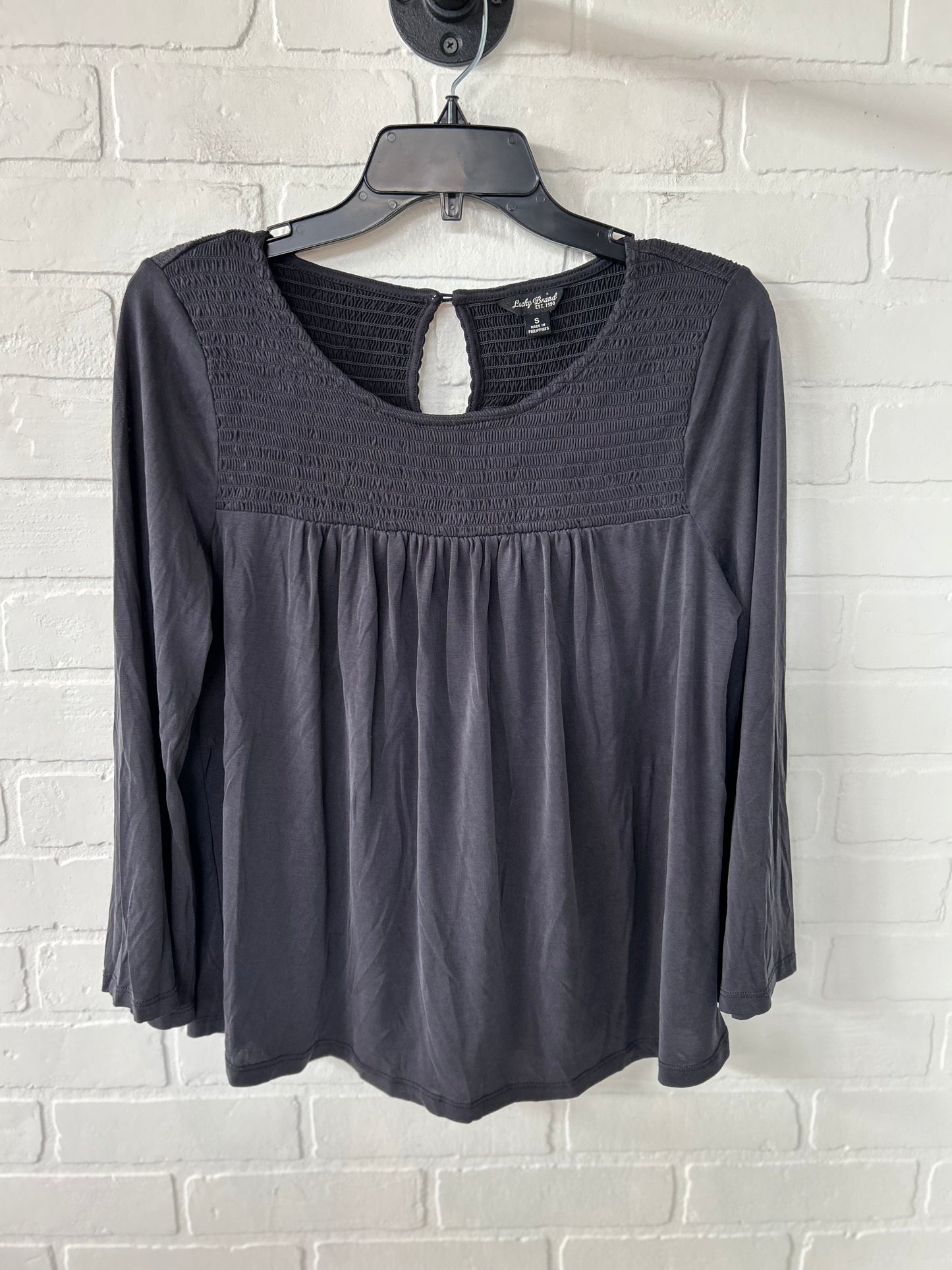 Top Long Sleeve By Lucky Brand In Black, Size: S