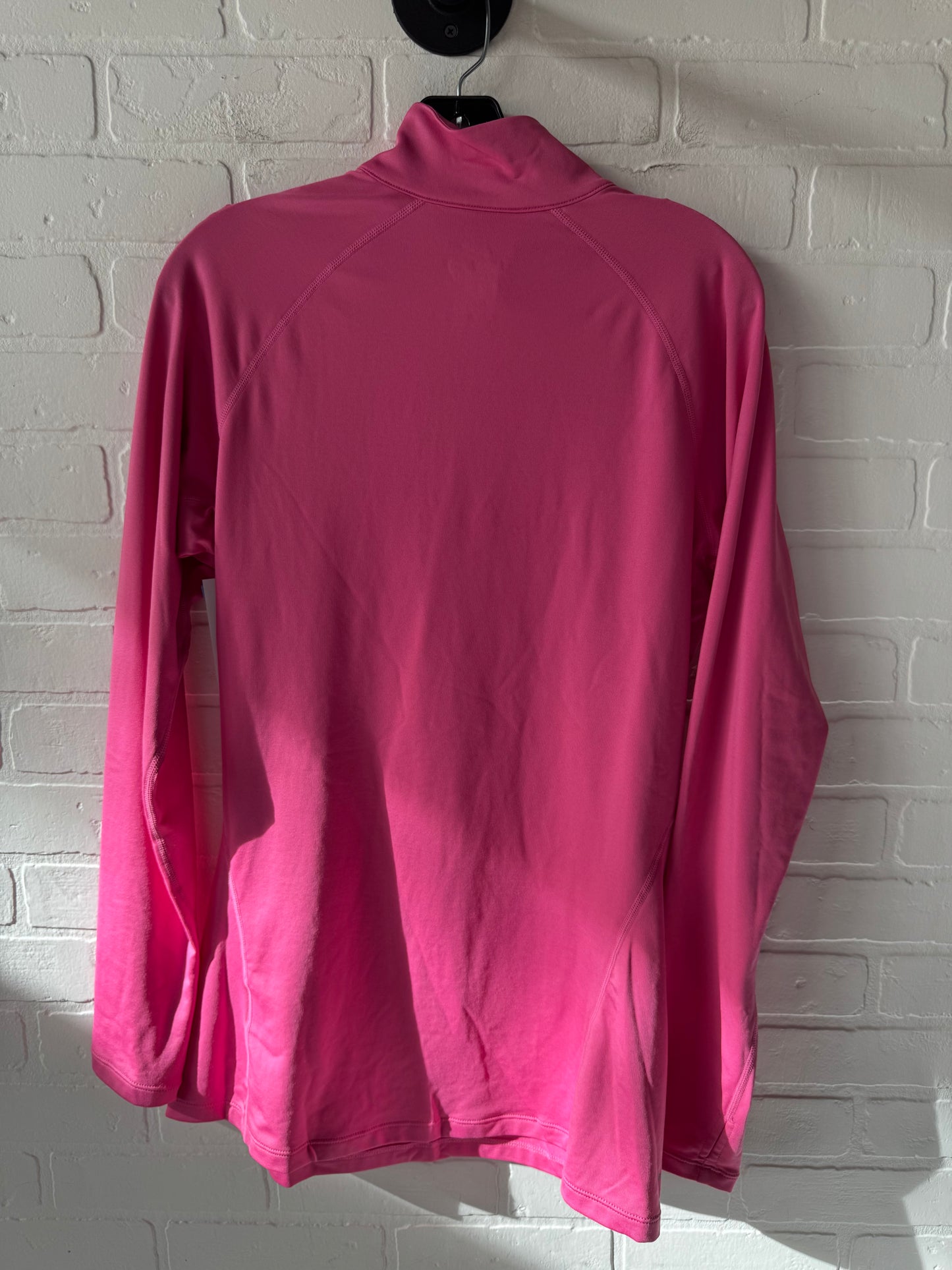 Athletic Top Long Sleeve Collar By Nike In Pink, Size: Xl