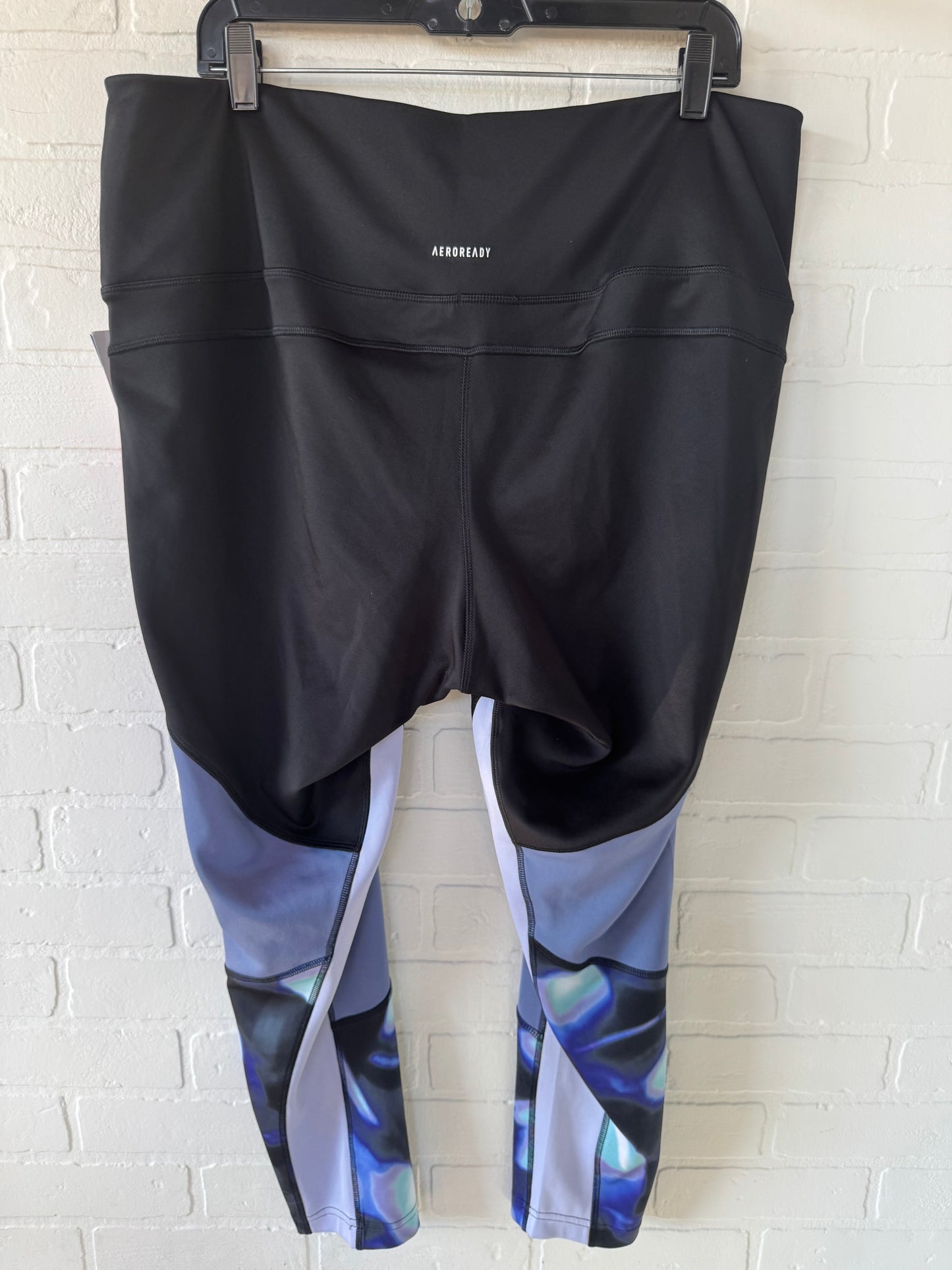 Athletic Leggings By Adidas In Black & Brown, Size: 22