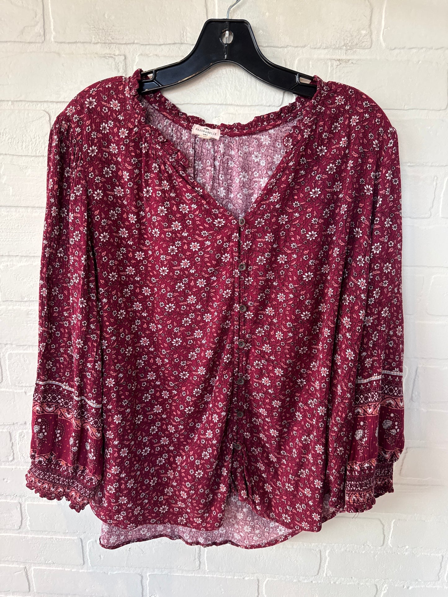 Top Long Sleeve By Clothes Mentor In Red, Size: Xl