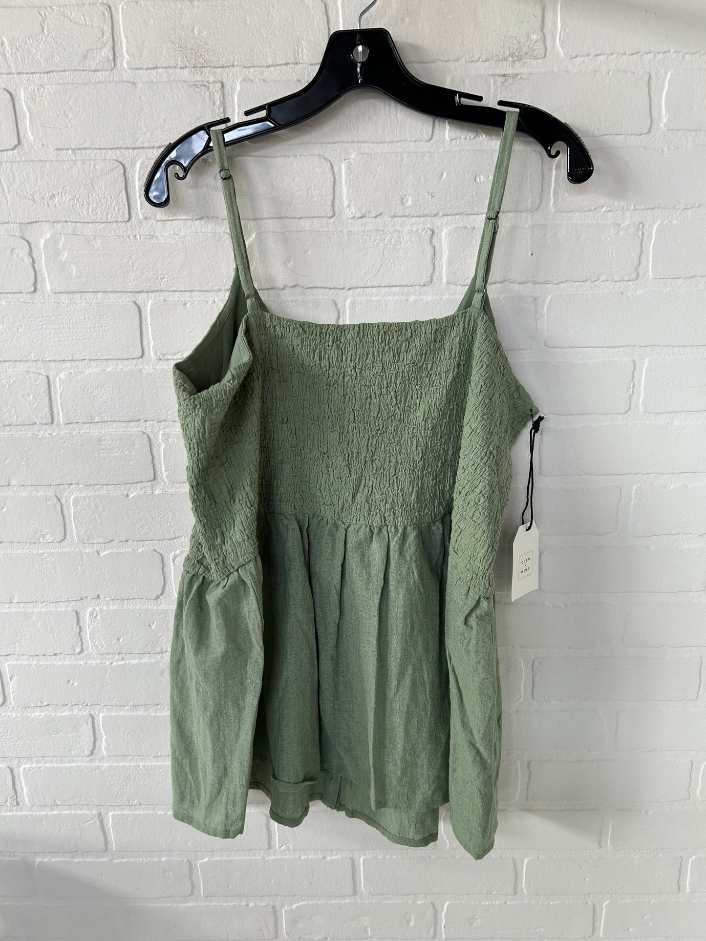 Top Sleeveless By Clothes Mentor In Green, Size: L