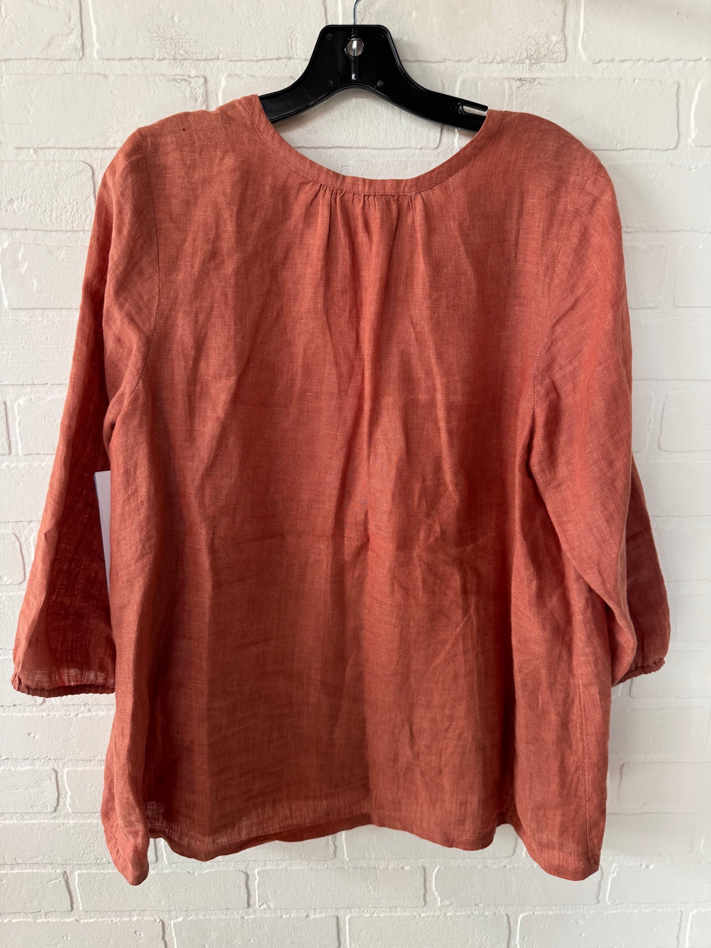 Top Long Sleeve By J. Jill In Orange, Size: Lp