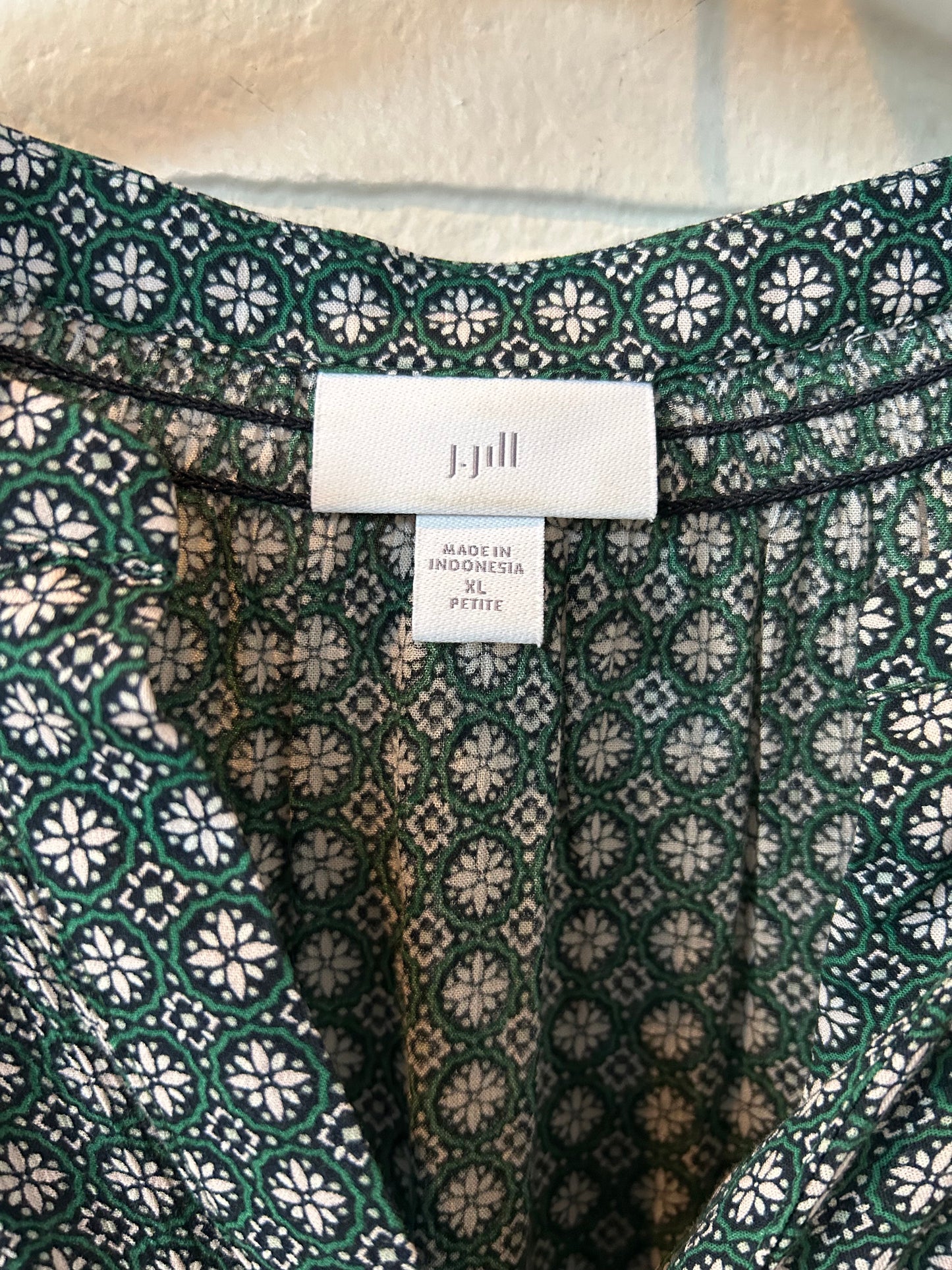 Top Long Sleeve By J. Jill In Green, Size: Xlp