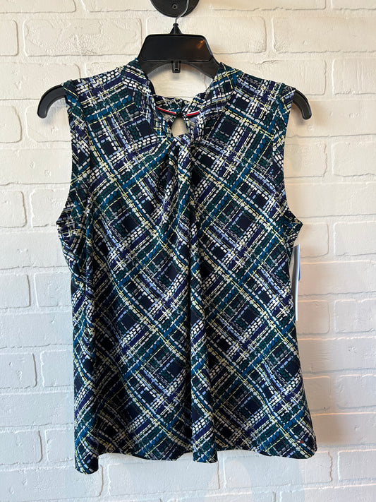 Top Sleeveless By Tommy Hilfiger In Blue & Green, Size: L