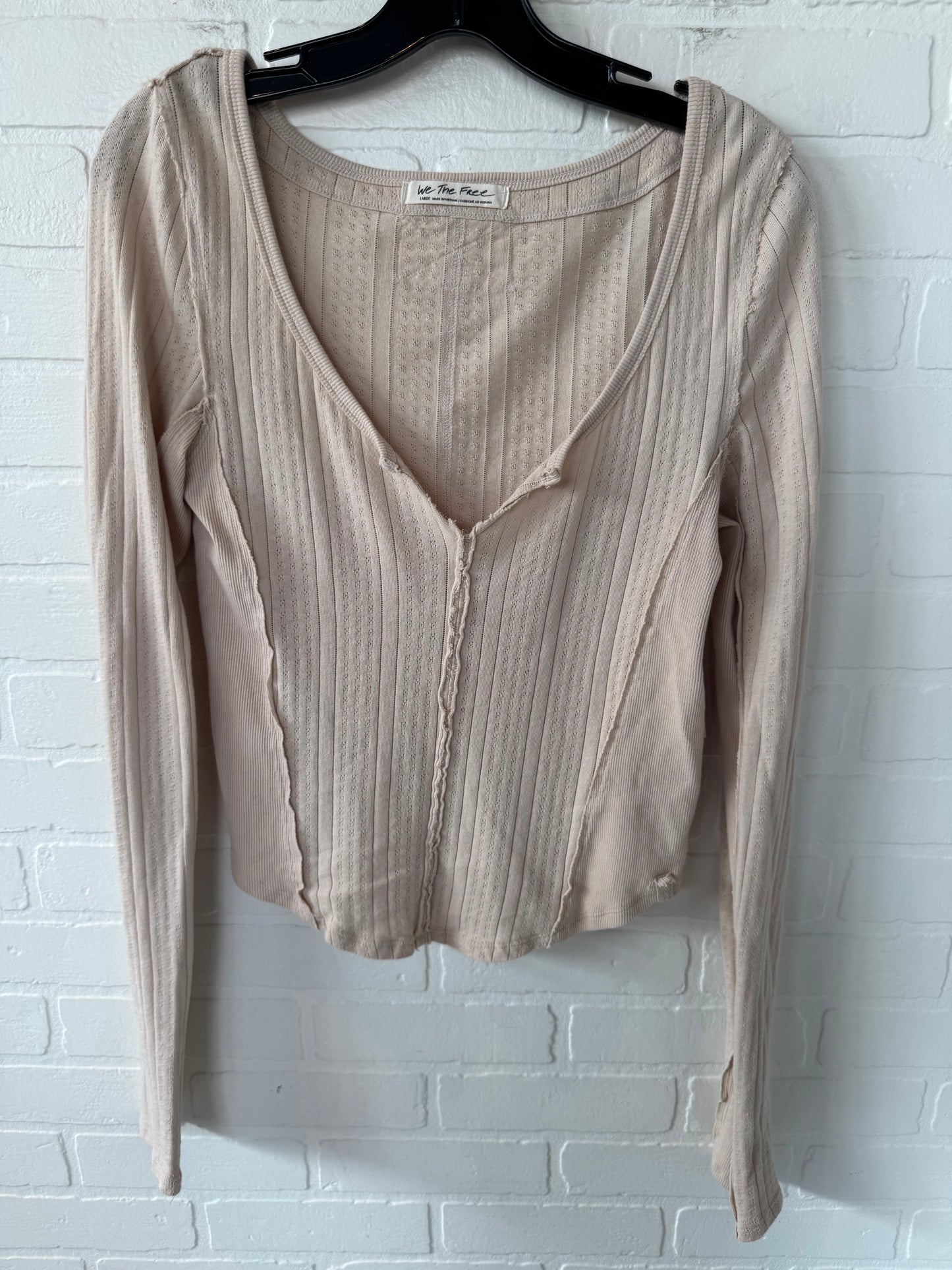 Top Long Sleeve By We The Free In Tan, Size: L