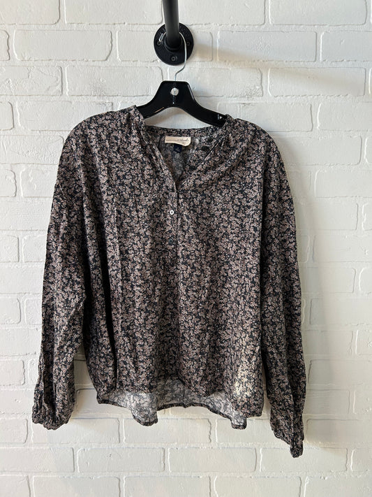 Top Long Sleeve By Universal Thread In Black & Brown, Size: M