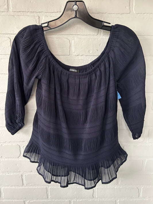 Top Long Sleeve By Express In Blue, Size: S