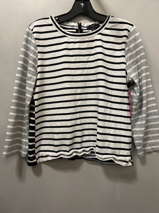 Top Long Sleeve By J. Crew In Black & White, Size: M