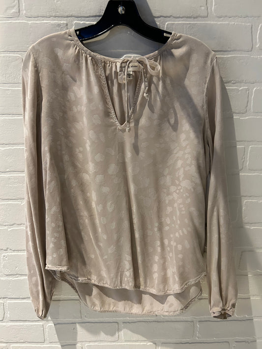 Top Long Sleeve By Cloth & Stone In Tan, Size: M