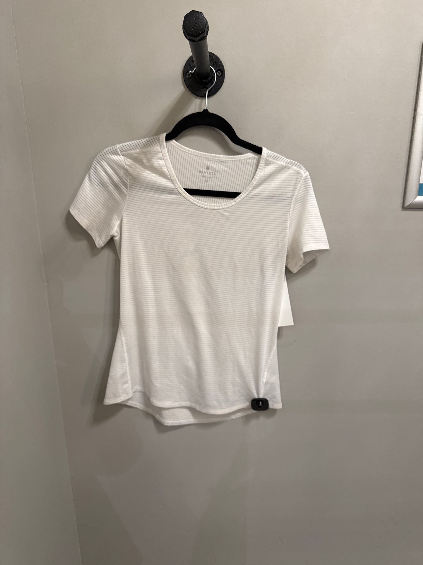 Athletic Top Short Sleeve By Athleta In White, Size: Xs