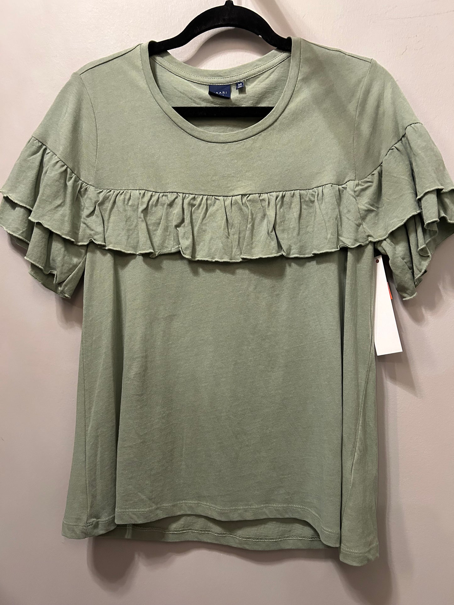 Top Short Sleeve By Kaari Blue In Grey, Size: M