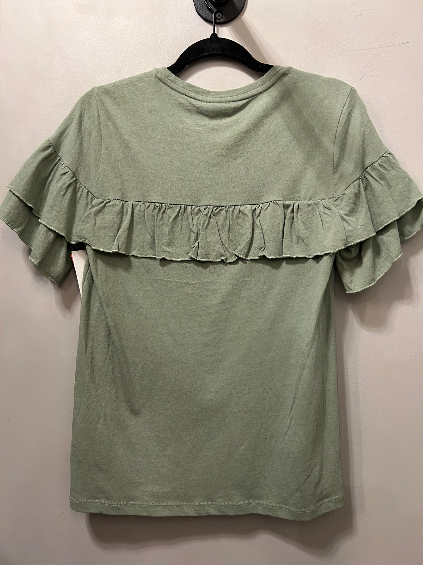 Top Short Sleeve By Kaari Blue In Grey, Size: M