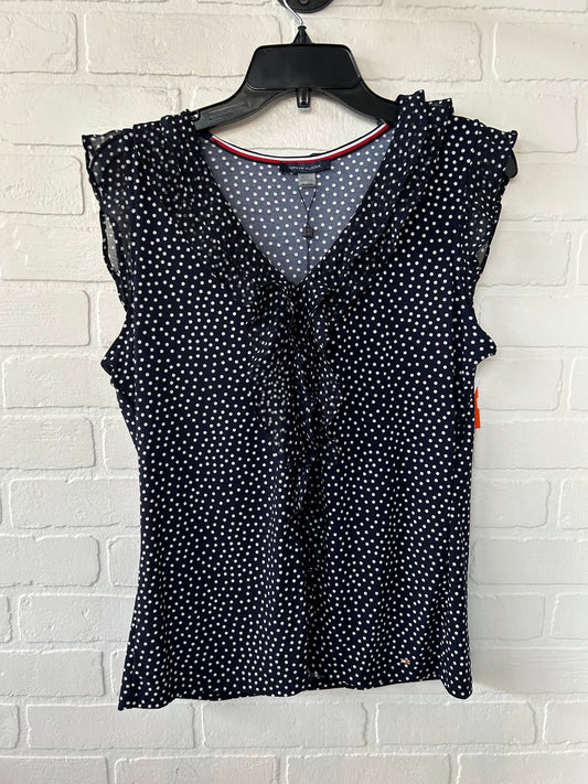 Top Sleeveless By Tommy Hilfiger In Blue & White, Size: M