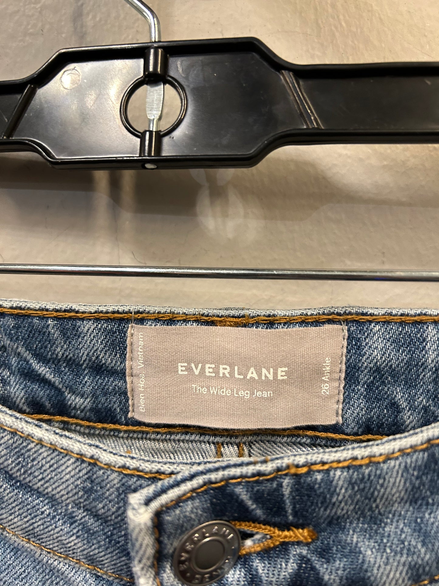 Jeans Wide Leg By Everlane In Blue Denim, Size: 2