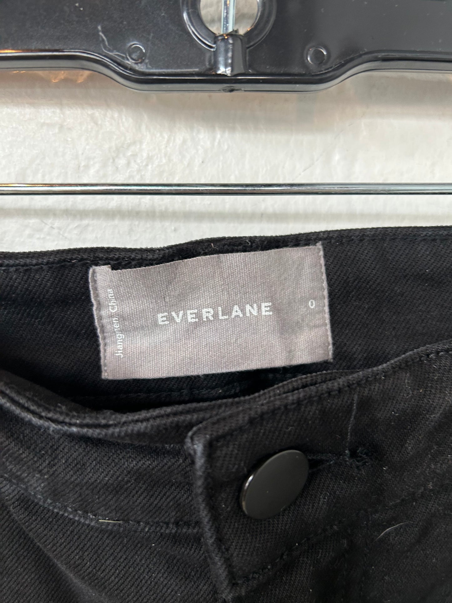 Jeans Cropped By Everlane In Black Denim, Size: 0