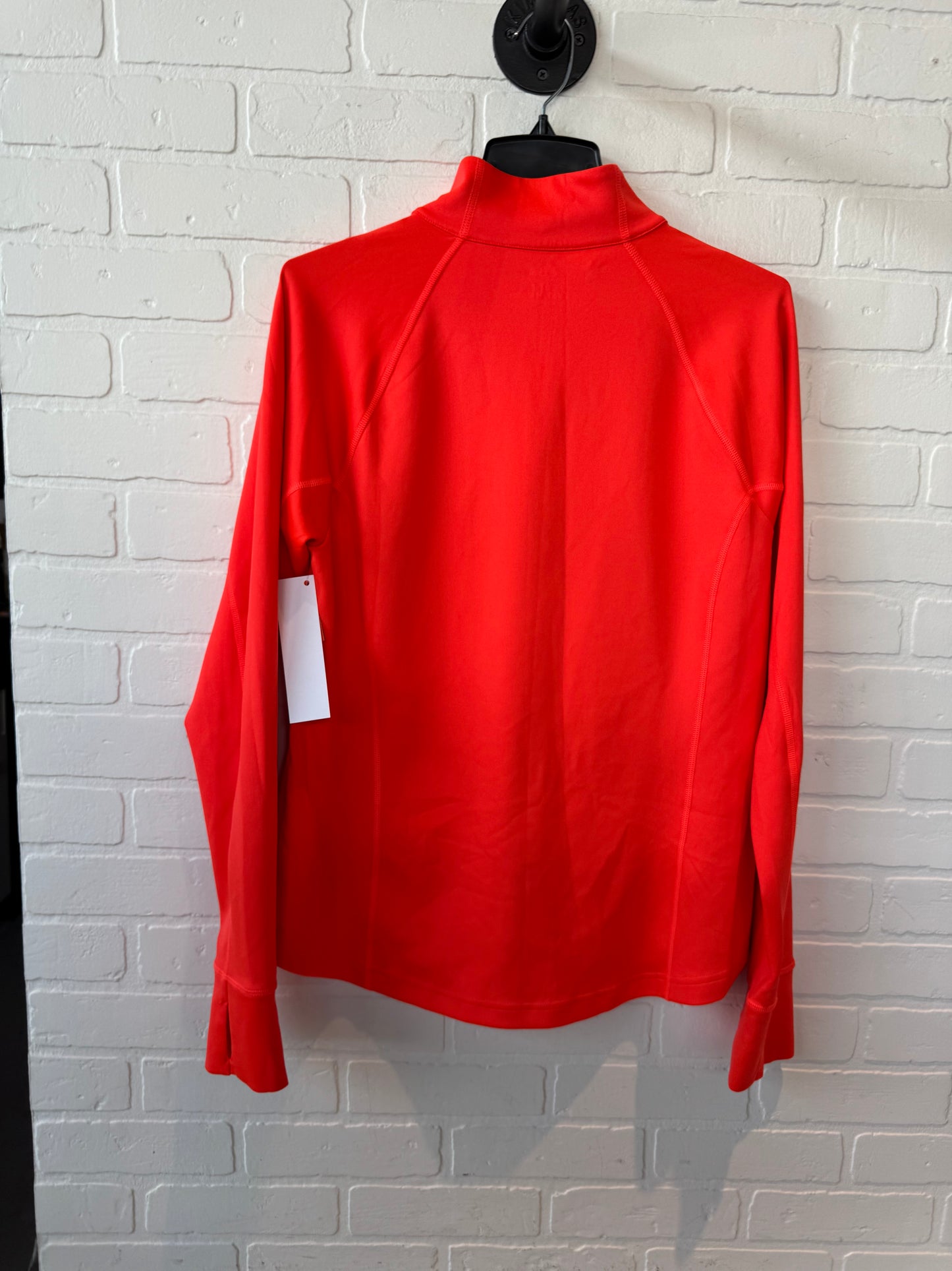 Athletic Top Long Sleeve Collar By Fila In Orange, Size: Xl