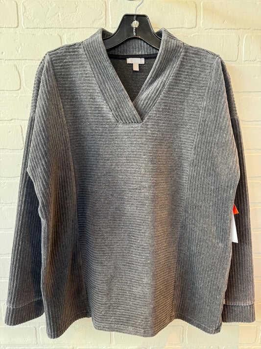 Sweatshirt Crewneck By Talbots In Grey, Size: L