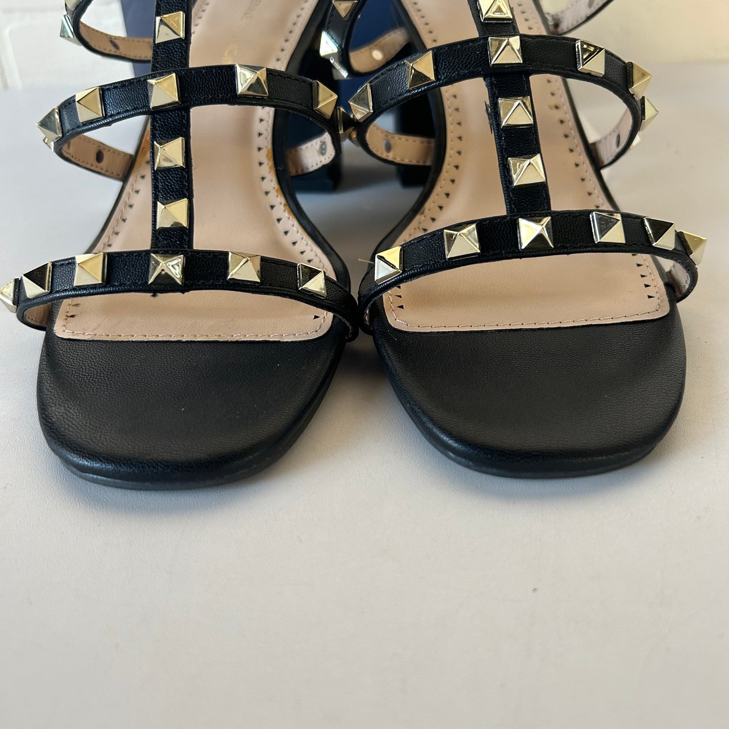 Sandals Heels Block By Adrienne Vittadini In Black, Size: 9