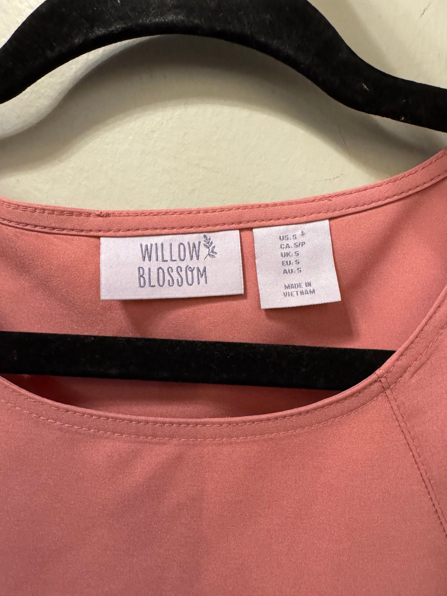 Top Short Sleeve By WILLOW BLOSOM In Pink, Size: S