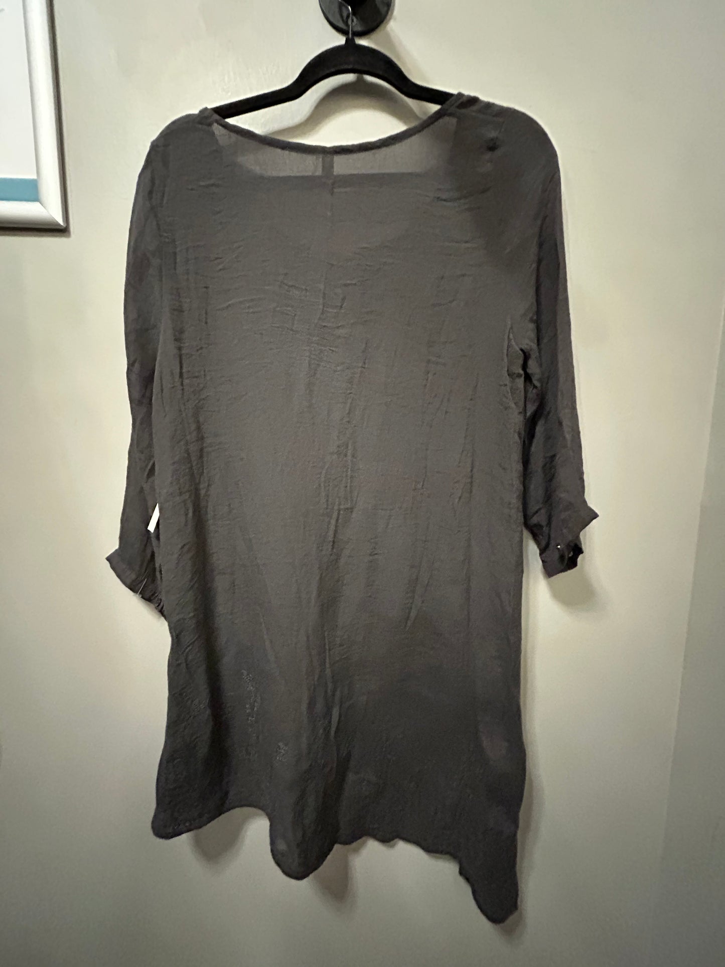 Tunic Long Sleeve By Monoreno In Grey, Size: L