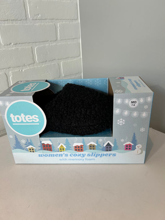 Slippers By Totes In Black