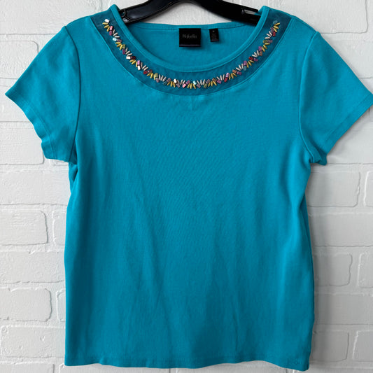 Top Short Sleeve By Rafaella In Blue, Size: M