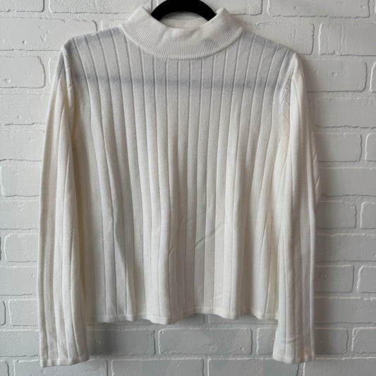 Sweater By Croft And Barrow In Cream, Size: L