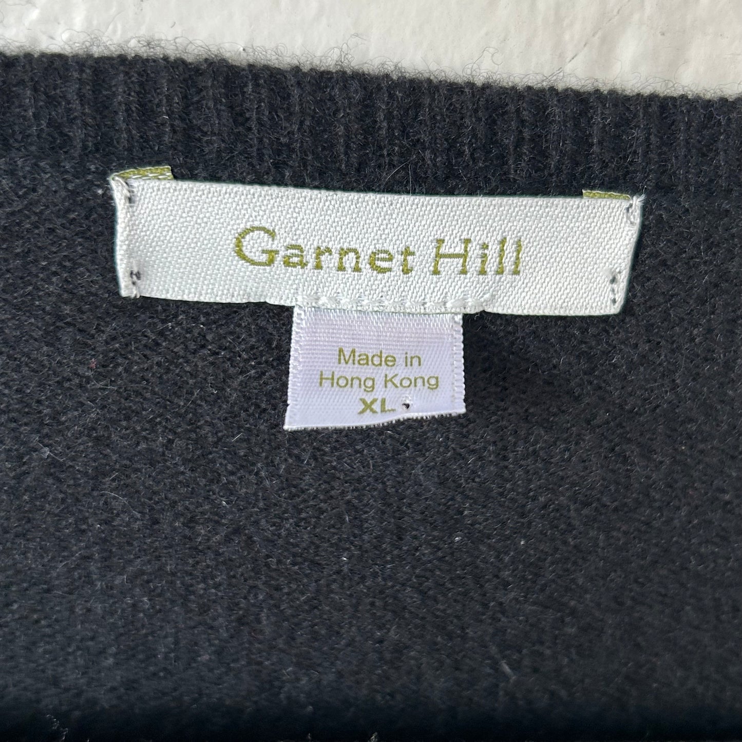 Sweater Cardigan By Garnet Hill In Black, Size: Xl