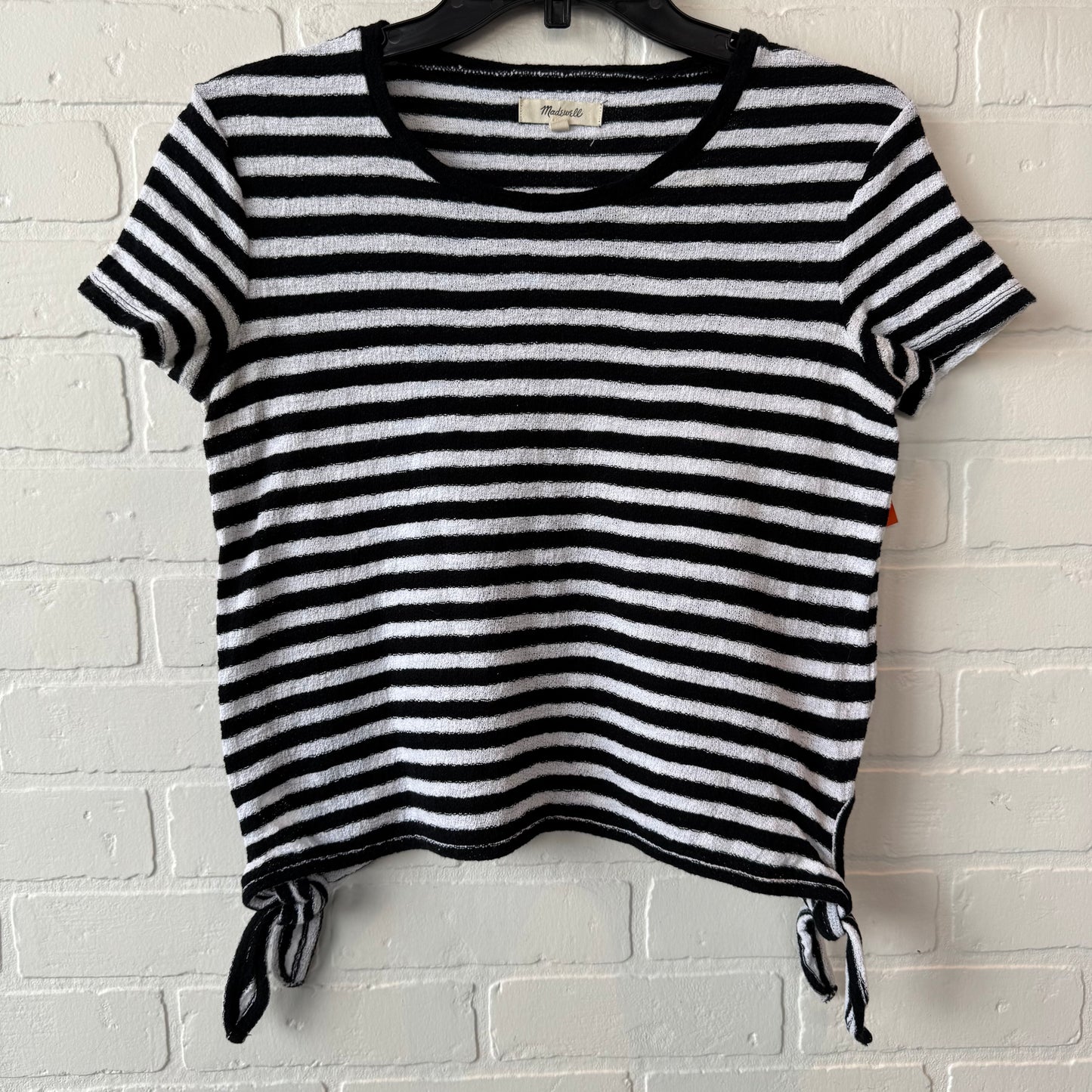 Top Short Sleeve By Madewell In Black & White, Size: Xs