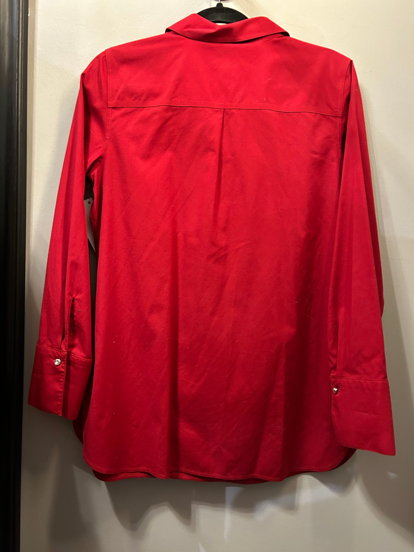 Top Long Sleeve By Talbots In Red, Size: S