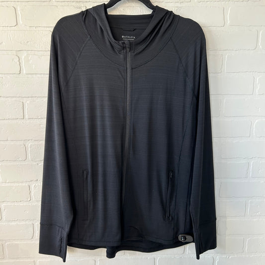 Athletic Top Long Sleeve Hoodie By Athleta In Black, Size: Xl