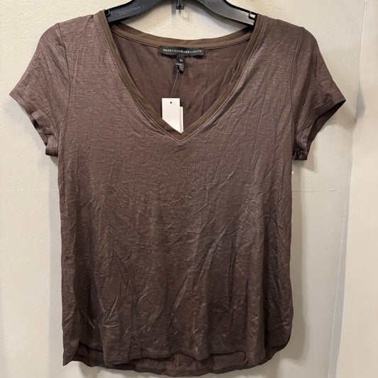 Top Short Sleeve By White House Black Market In Brown, Size: Xs