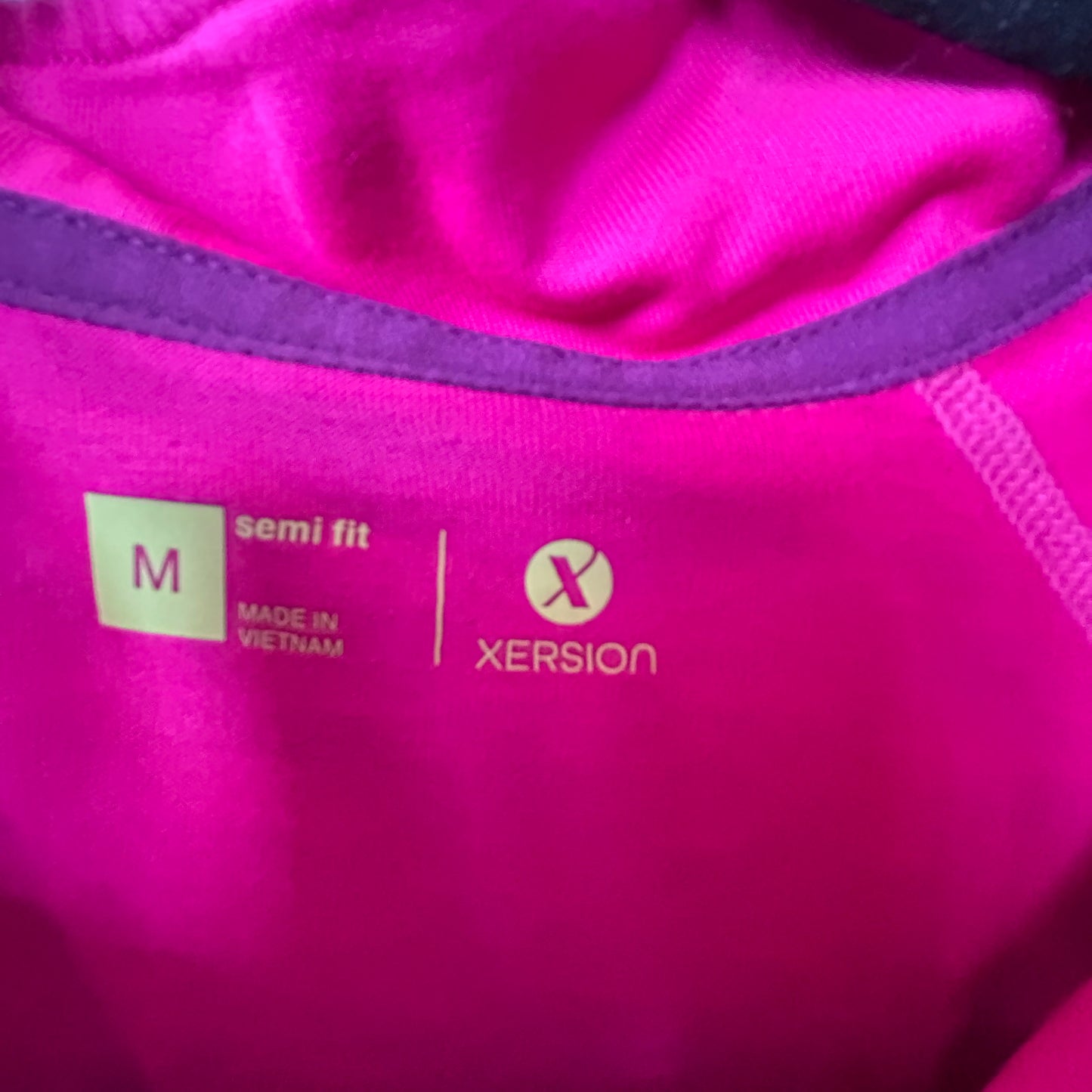 Athletic Top Long Sleeve Collar By Xersion In Pink, Size: M