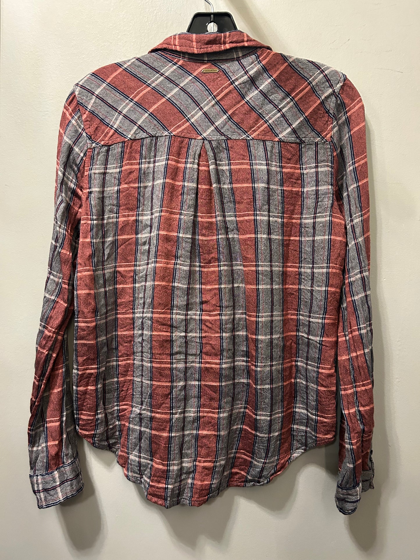 Top Long Sleeve By Lucky Brand In Grey & Red, Size: Xs