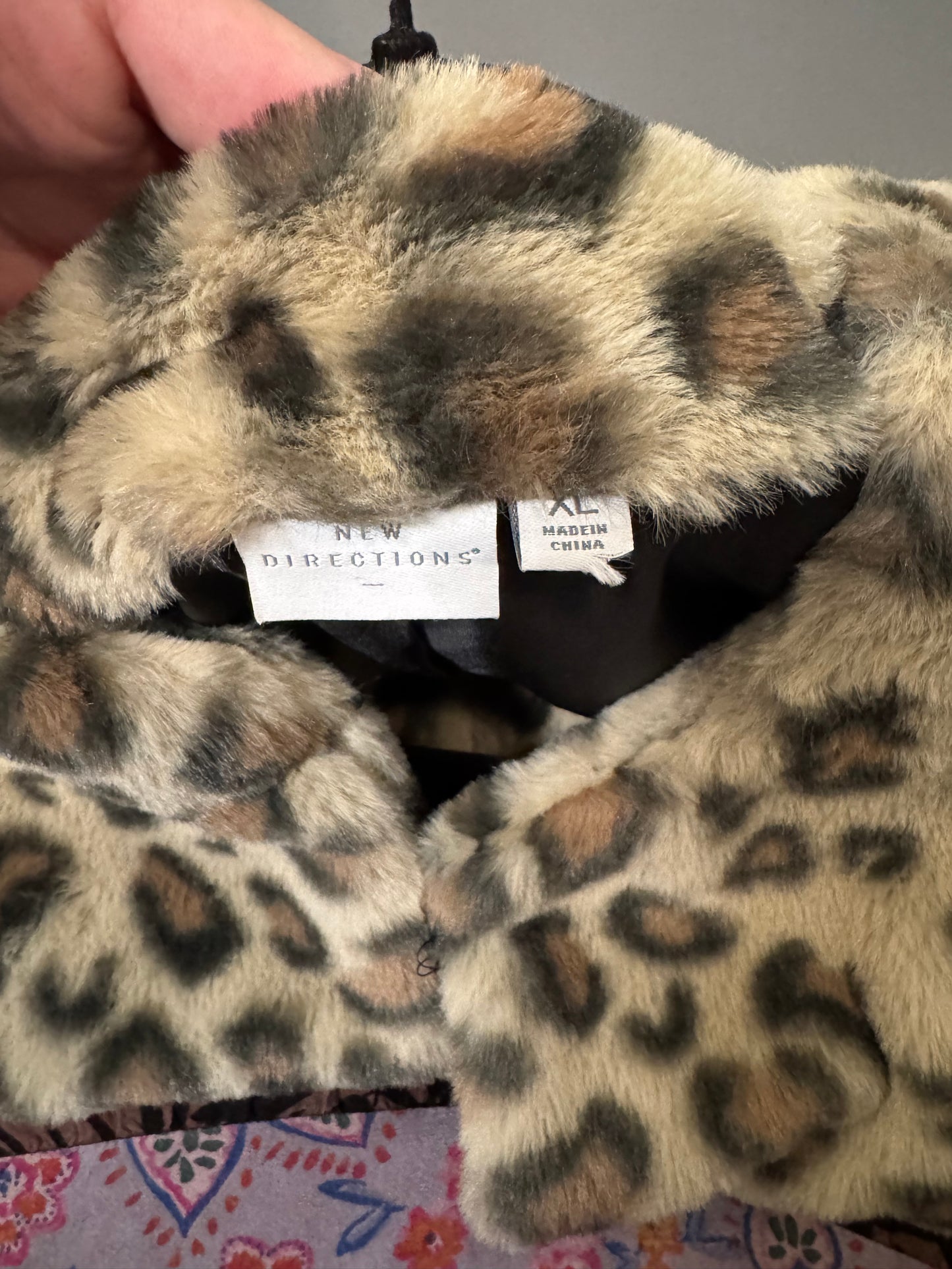 Jacket Faux Fur & Sherpa By New Directions  Size: Xl