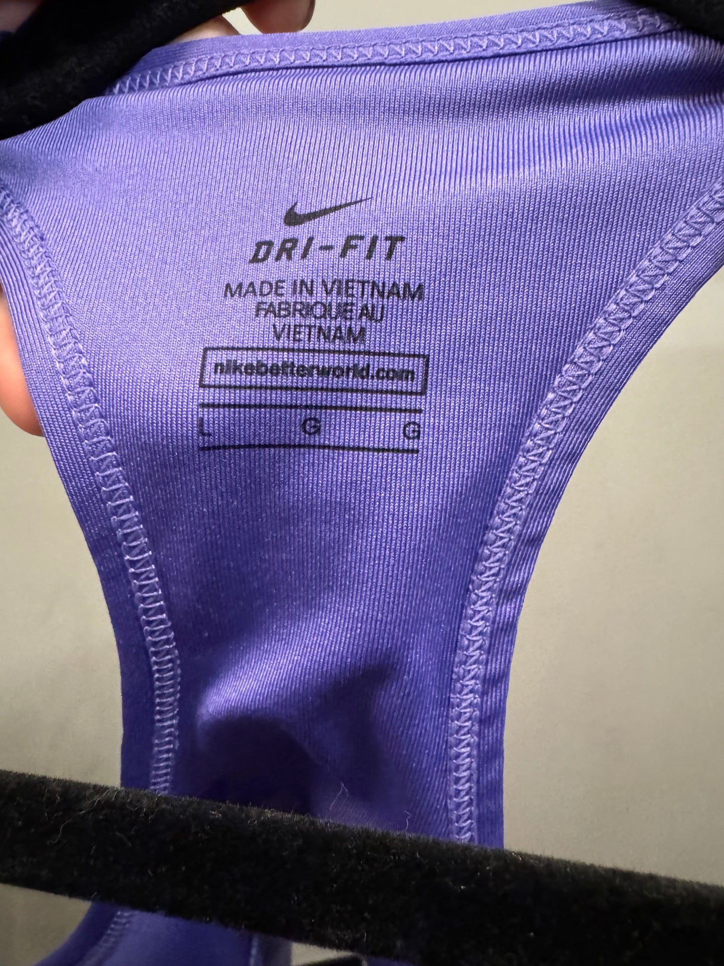 Athletic Bra By Nike In Purple, Size: L