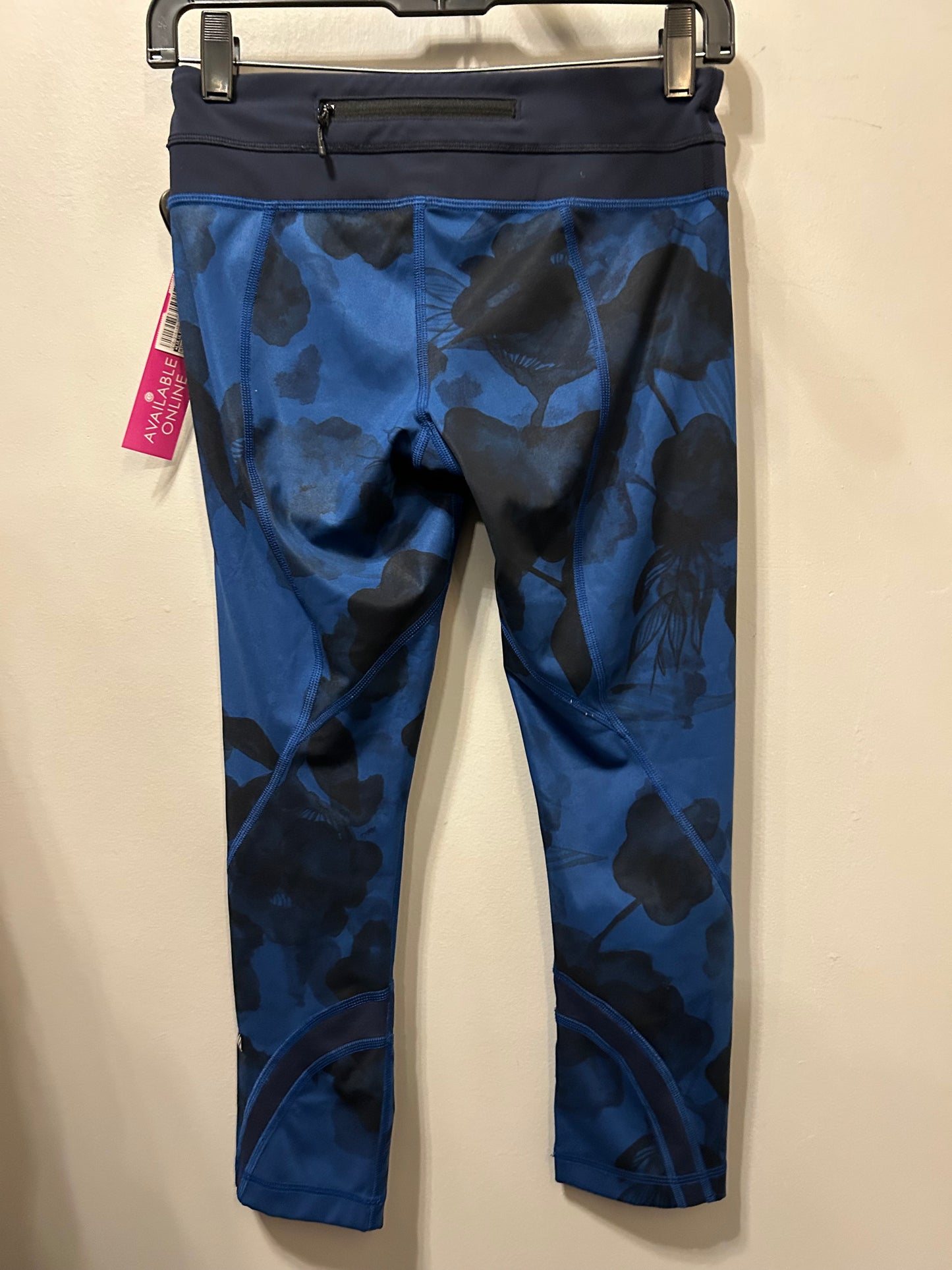 Athletic Leggings By Lululemon In Black & Blue, Size: 4