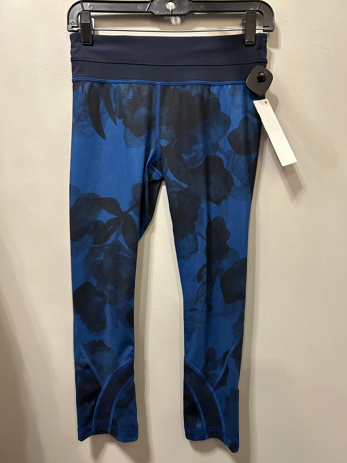 Athletic Leggings By Lululemon In Black & Blue, Size: 4