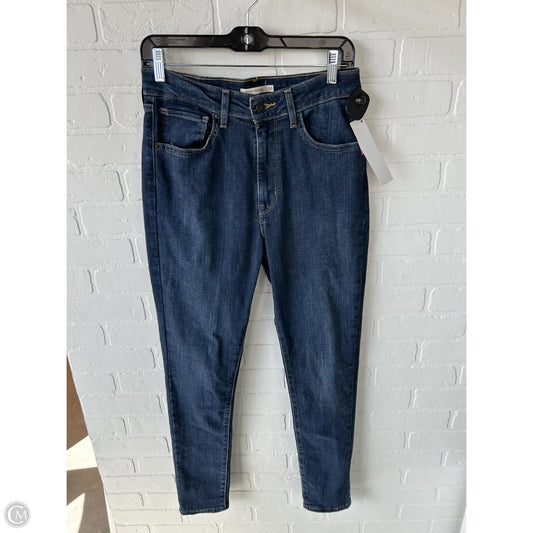 Jeans Skinny By Levis In Blue Denim, Size: 10