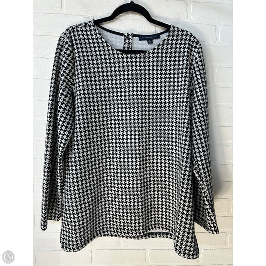 Top Long Sleeve By Tommy Hilfiger In Black & White, Size: Xl