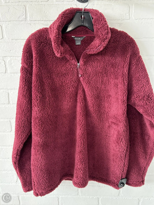 Jacket Fleece By Eddie Bauer In Red, Size: M