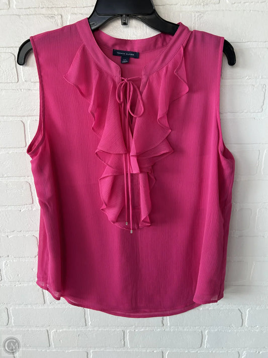 Top Sleeveless By Tommy Hilfiger In Pink, Size: L