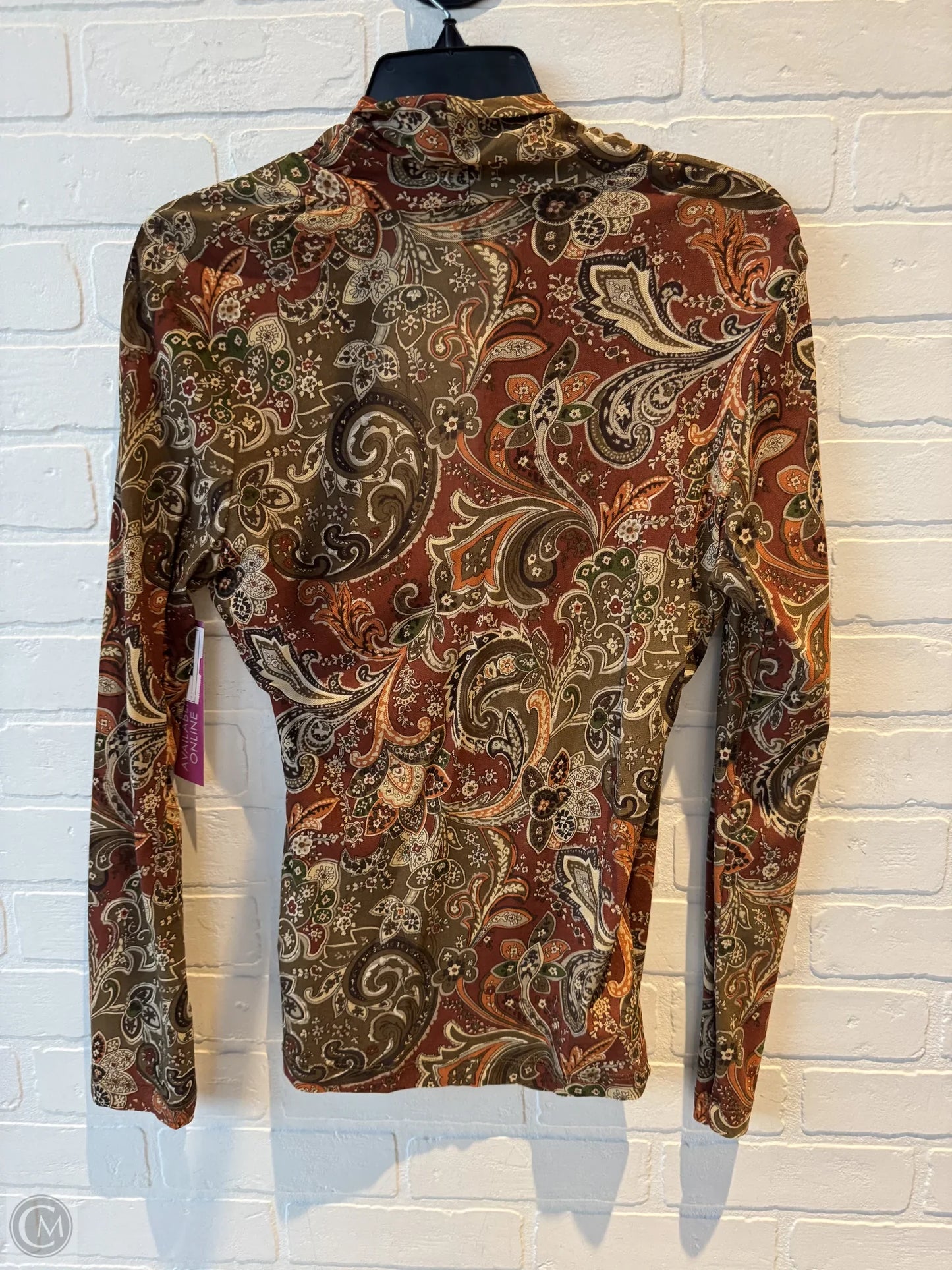 Top Long Sleeve By Reba In Tan, Size: Xl