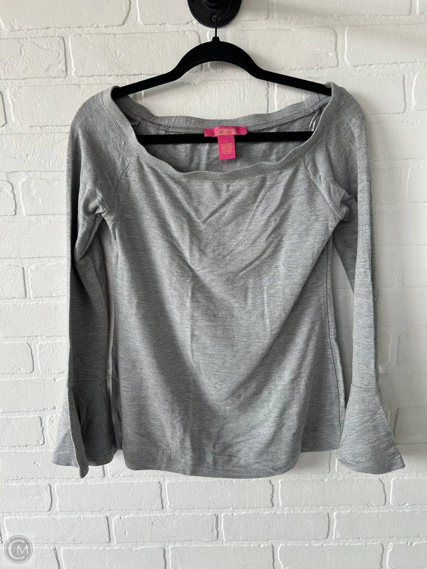 Top Long Sleeve By Catherine Malandrino In Grey, Size: S