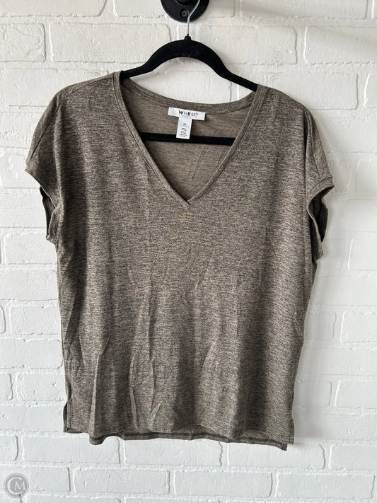 Top Short Sleeve By White House Black Market In Tan, Size: Xs