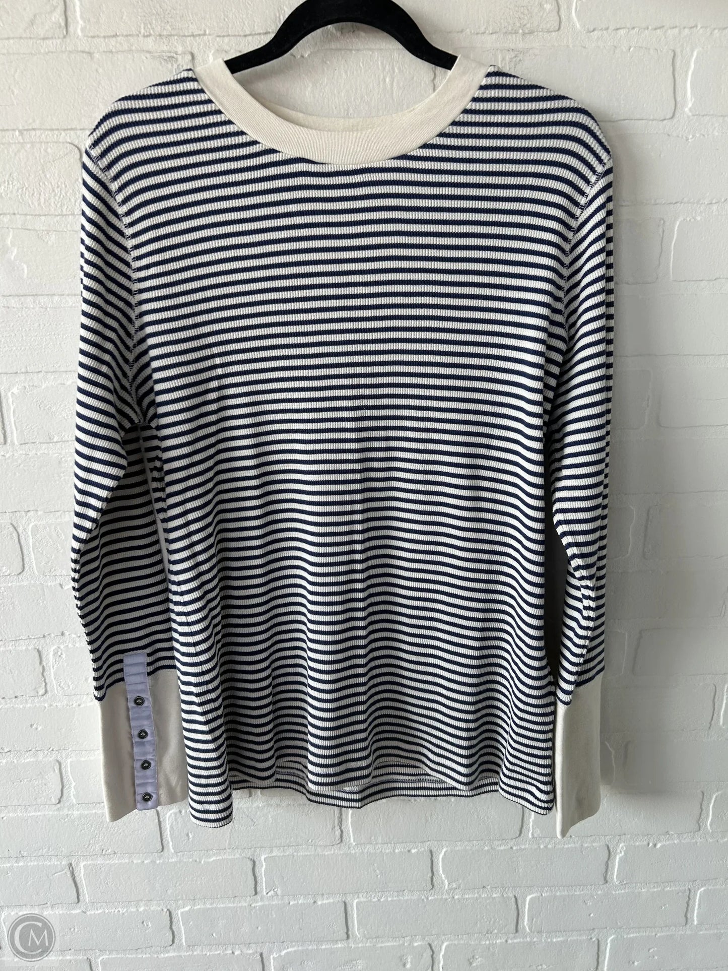 Top Long Sleeve By Sundance In Blue & Cream, Size: Xl