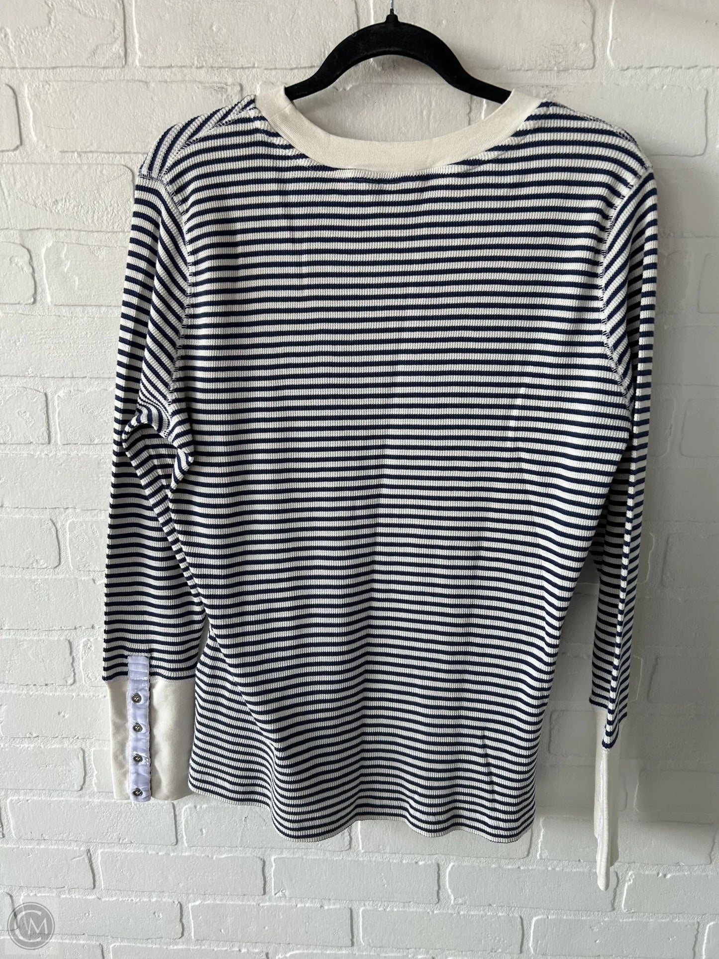 Top Long Sleeve By Sundance In Blue & Cream, Size: Xl