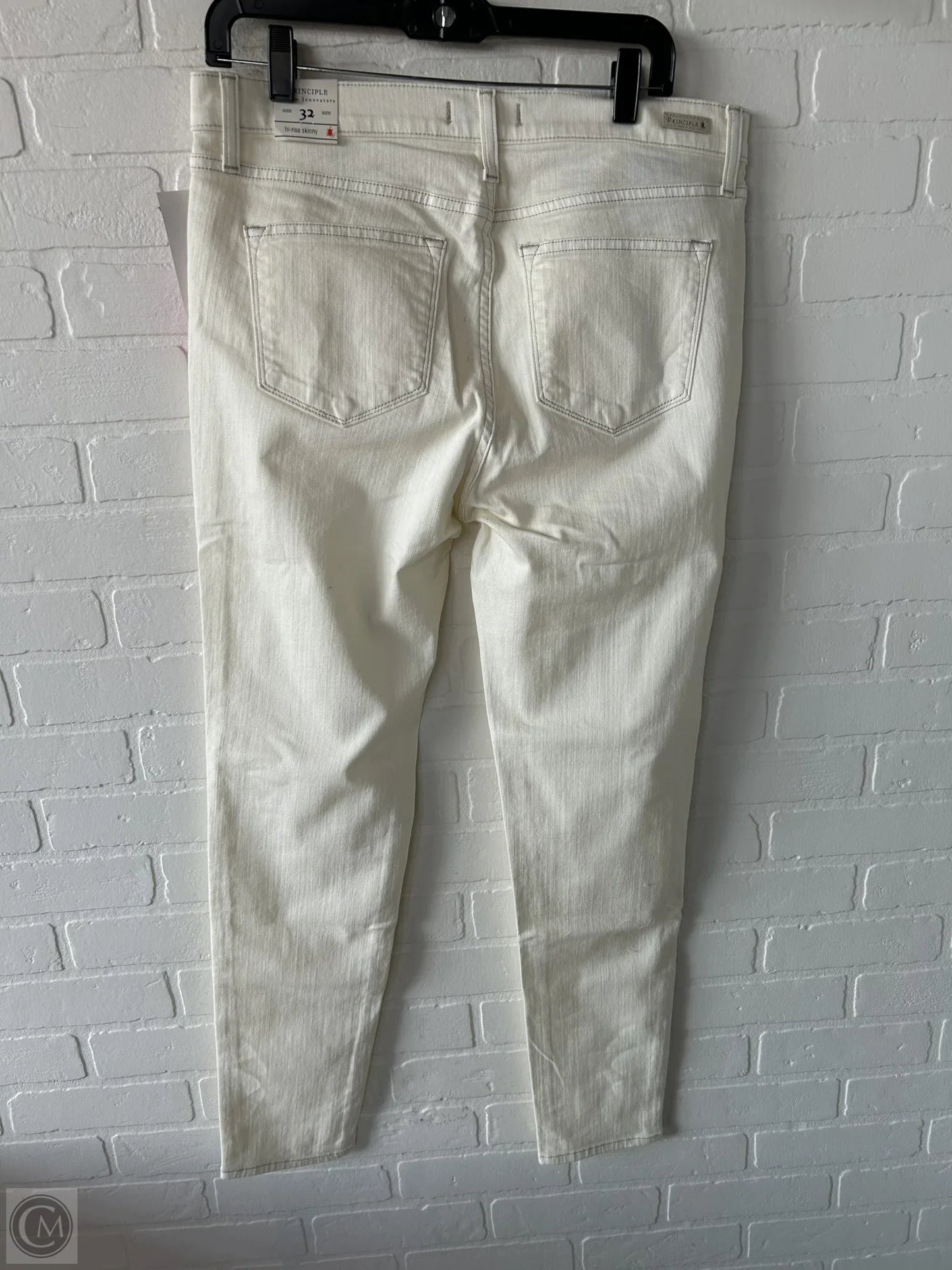 Jeans Skinny By  principle  In Cream Denim, Size: 14