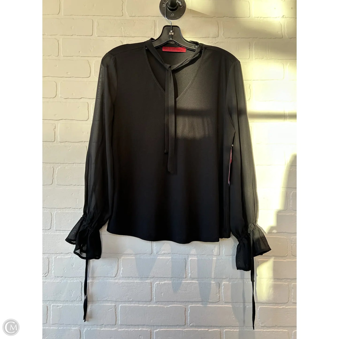 Top Long Sleeve By love scarlett In Black, Size: S