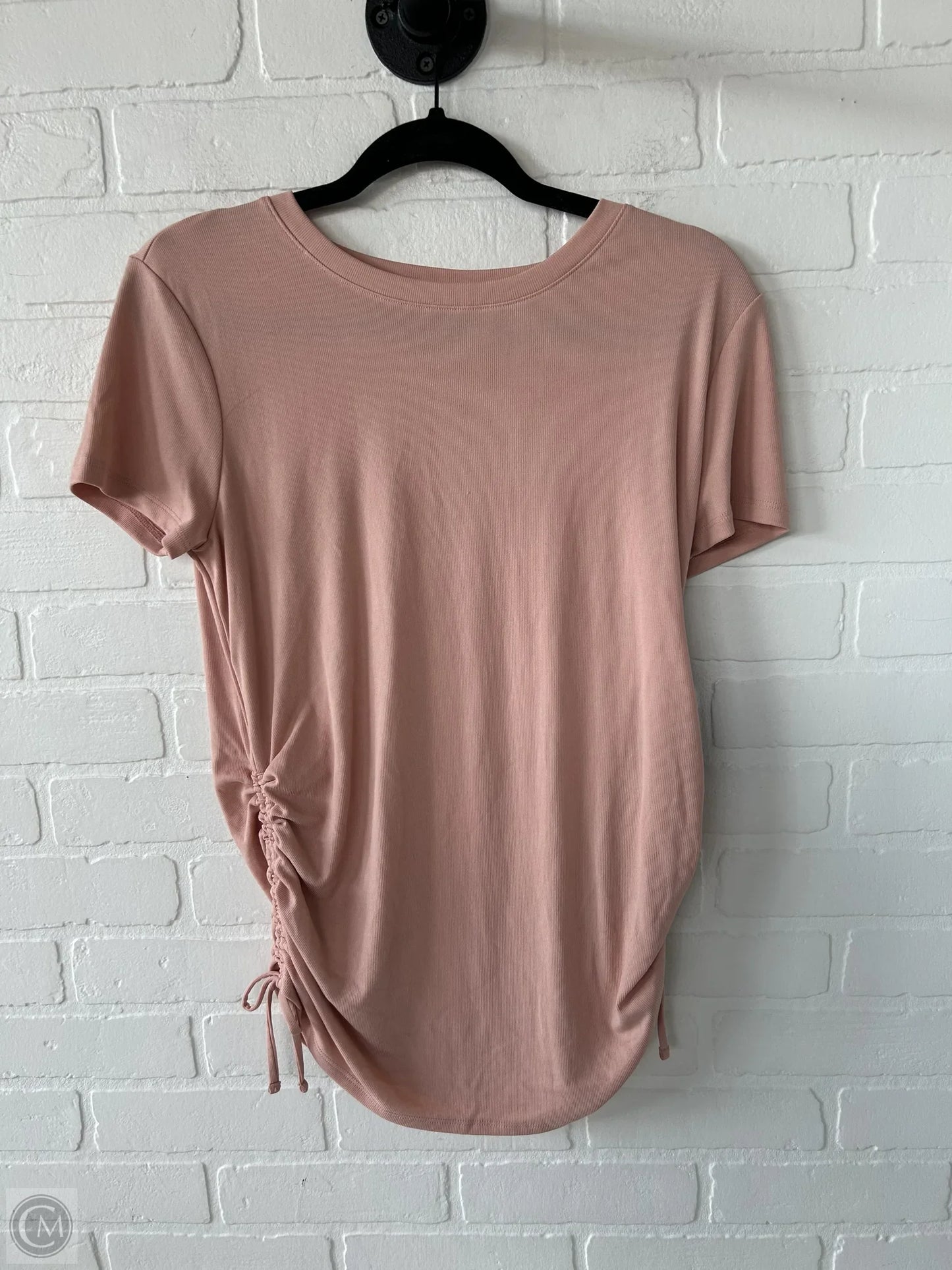 Top Short Sleeve By Simply Vera In Tan, Size: S